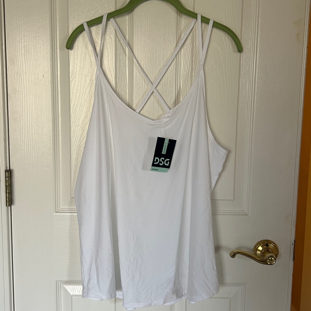 Women’s DSG Strappy Movement Tank, Pure White, Size: Extra Large - New with tags